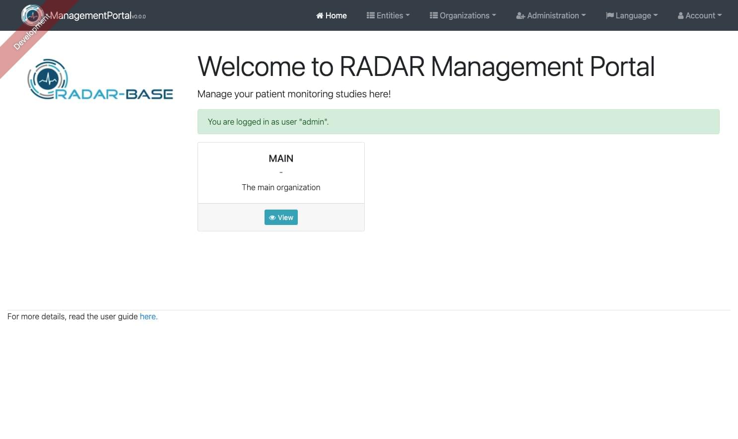 RADAR-base management portal 2.0